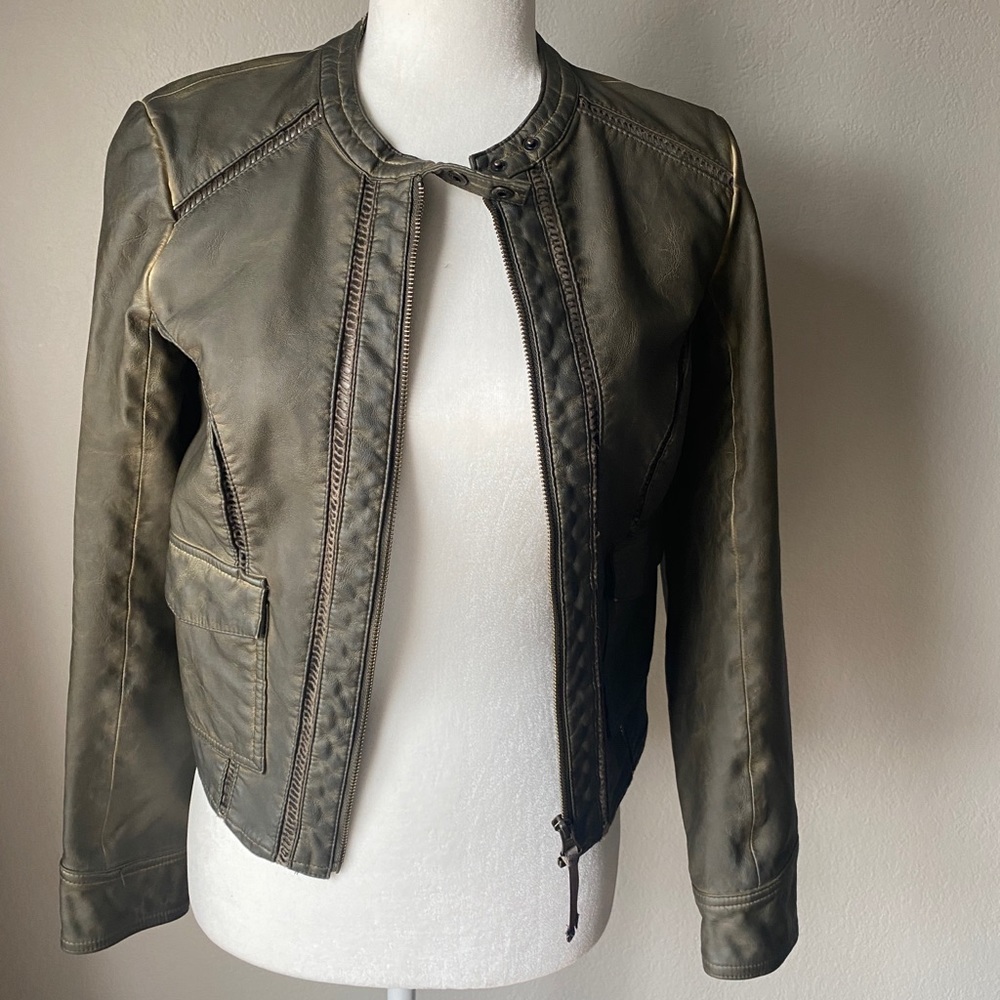 Anthropologie Vegan Leather HEI HEI jacket
